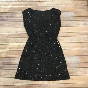 🎈J. Crew Factory Black sequin dress, size 0